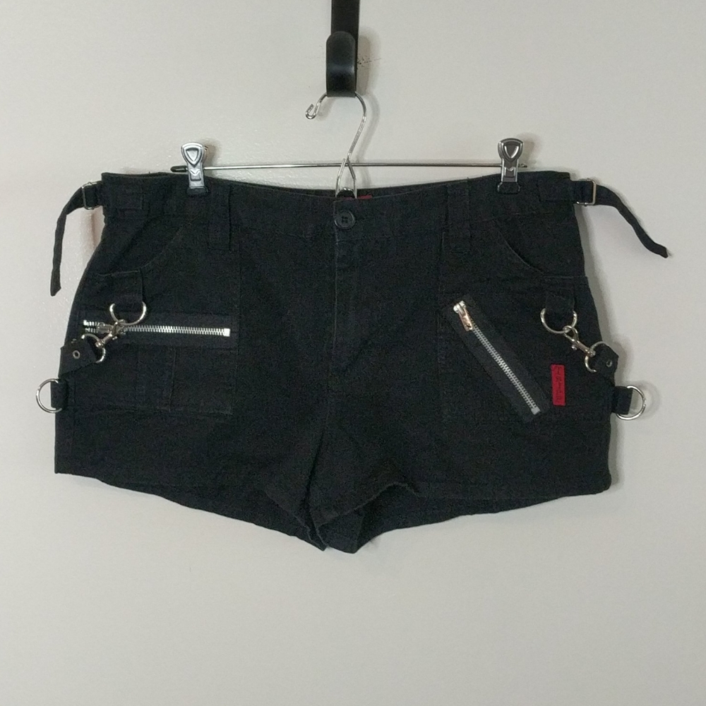 Vintage Tripp NYC Bondage Shorts Zippers Straps pockets Size 11 i think Juniors